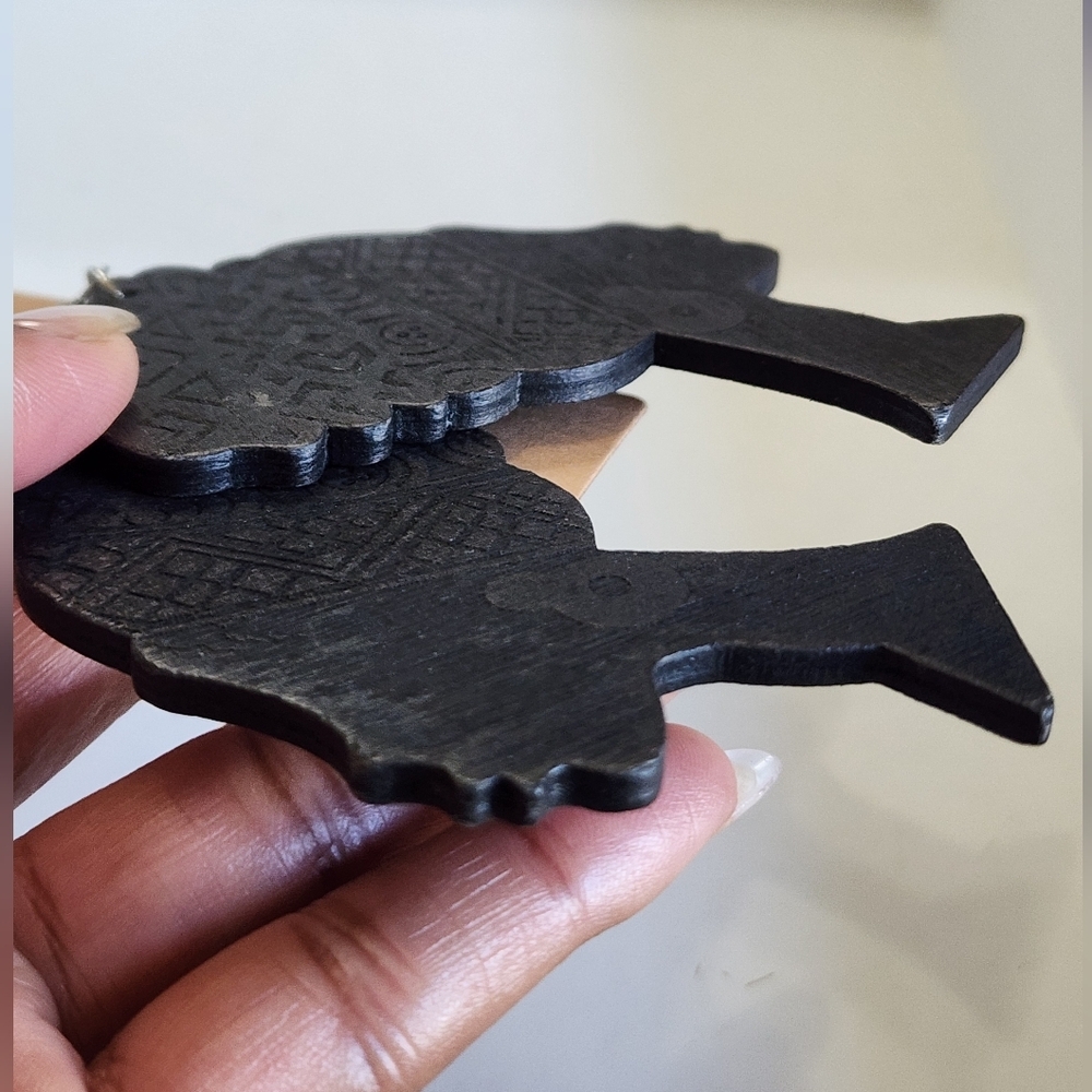 Bold Black Handcrafted African Statement Earrings… - image 8